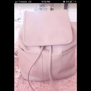Pink leather bag